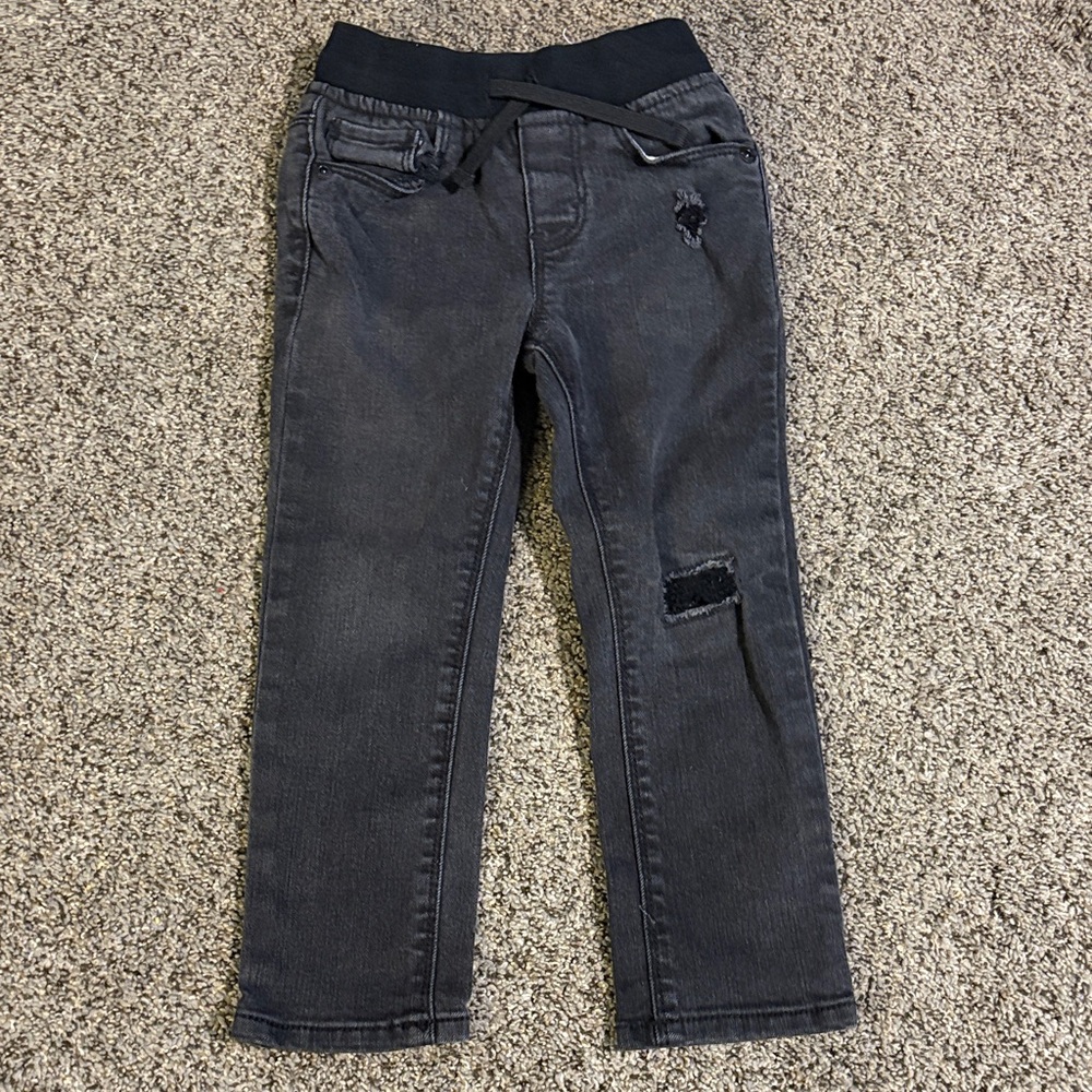 Boys Black Jeans with stretch waistband